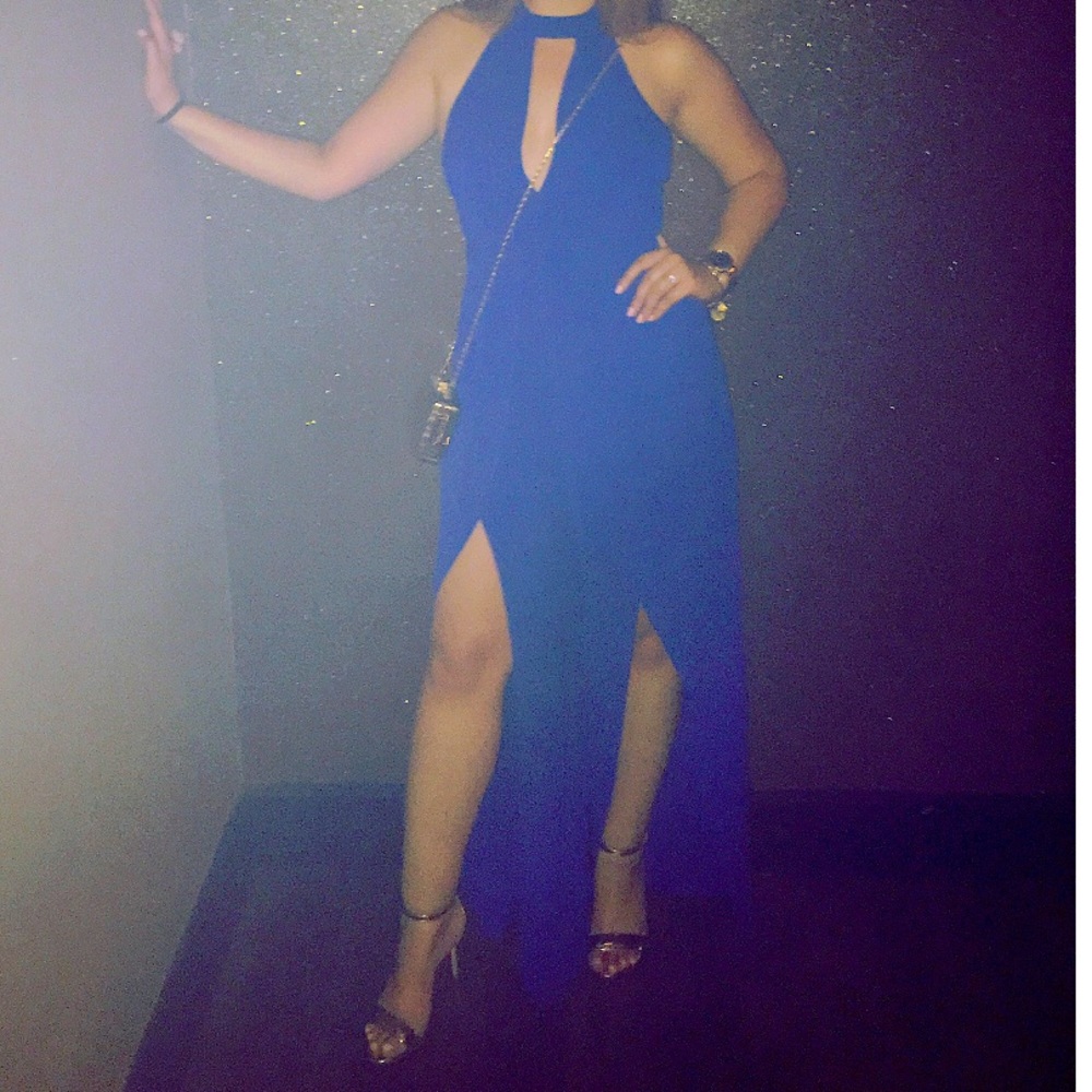 Royal Blue Jumpsuit. Runs a little bit bigger.